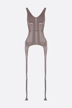 Topwear>RICK OWENS top Tanja in maglia di lana Grigio