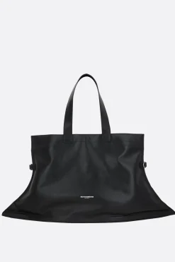 Borse A Mano>MELITTA BAUMEISTER tote Pointy Weekender in pelle liscia Nero