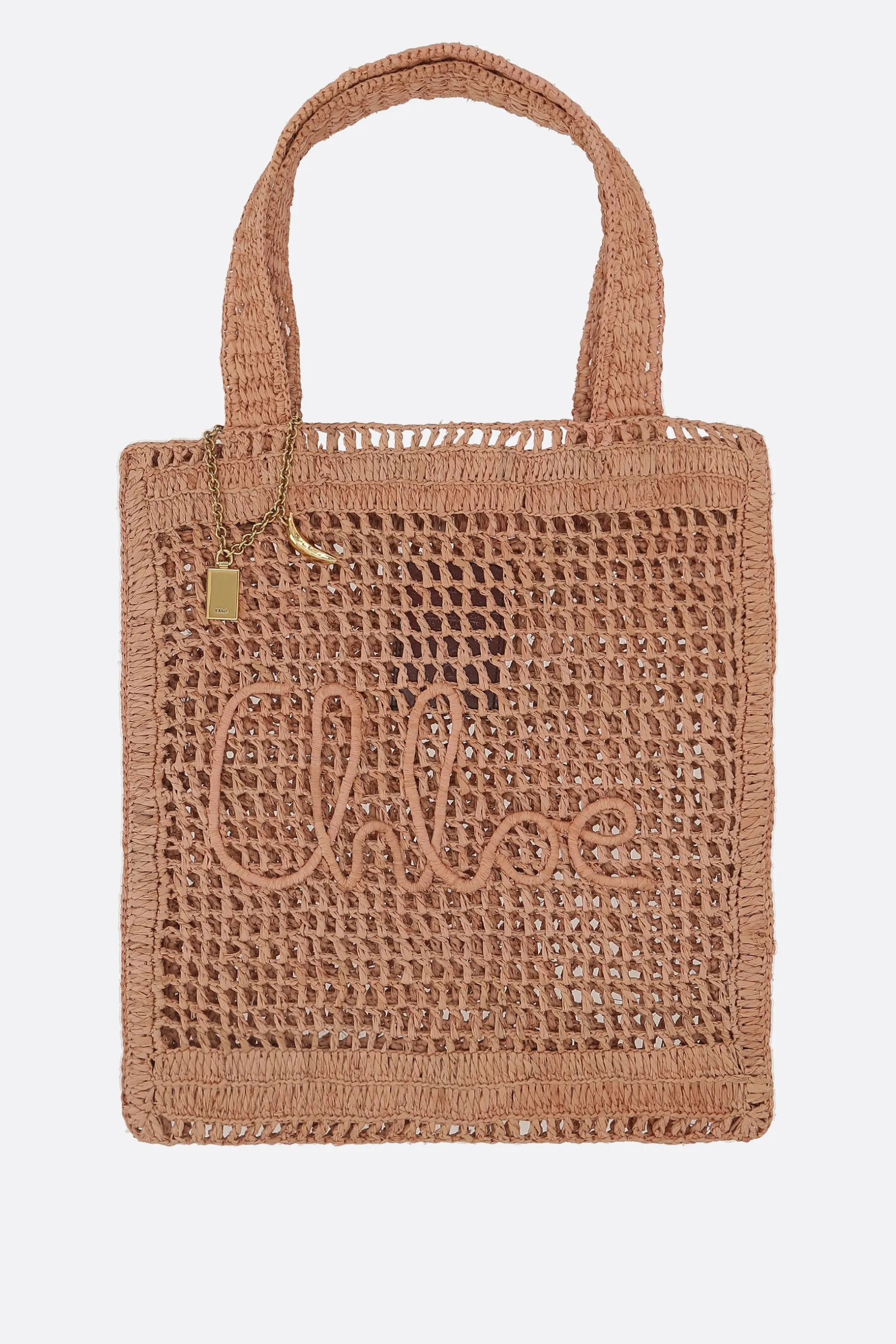 Borse A Mano>CHLOÉ tote Summer Banana in rafia Neutro