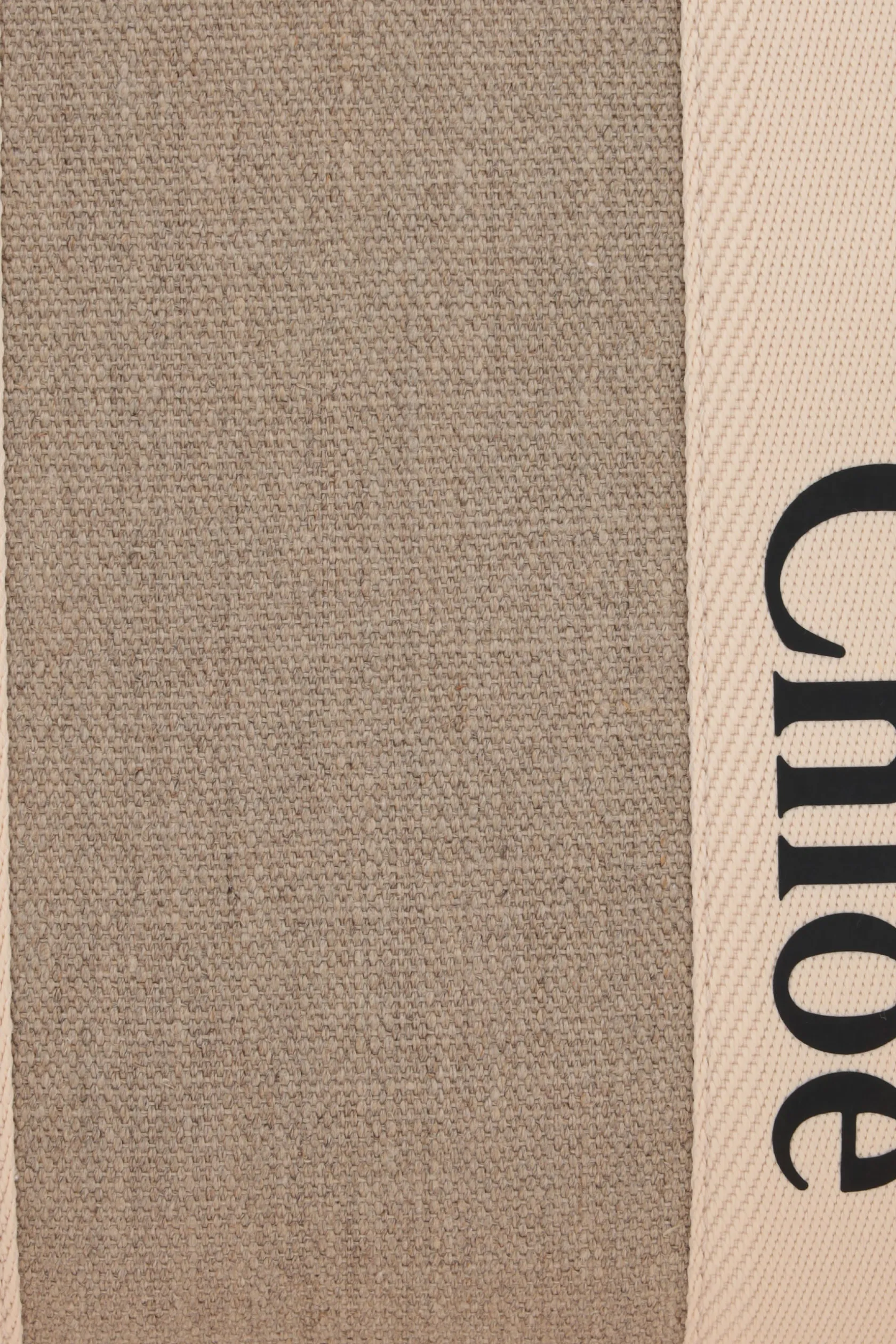 Borse A Mano>CHLOÉ tote Woody large in lino e pelle Marrone