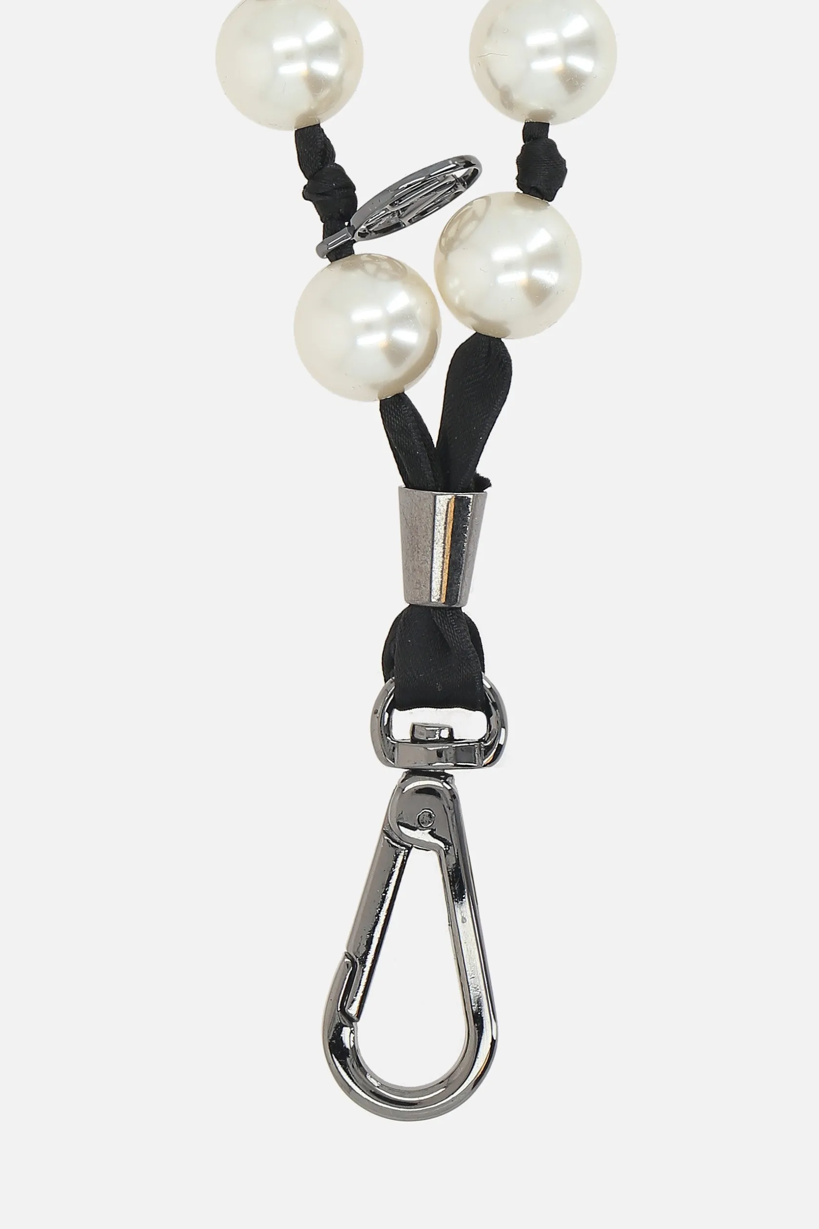 Piccola Pelletteria>MAISON MICHEL tracolla Martine con perle Bianco