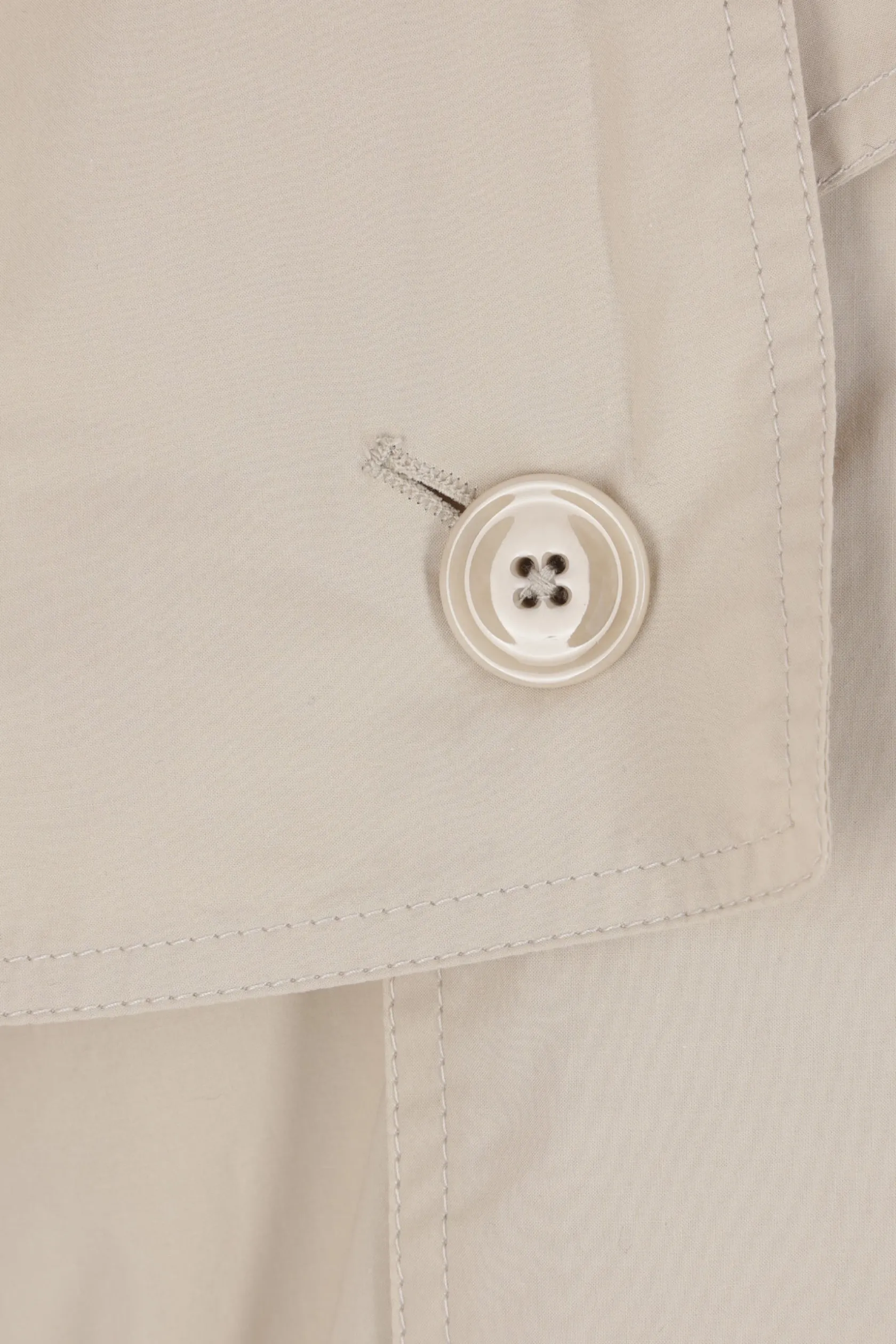Capispalla>LEMAIRE trench con cappuccio in cotone leggero Marrone