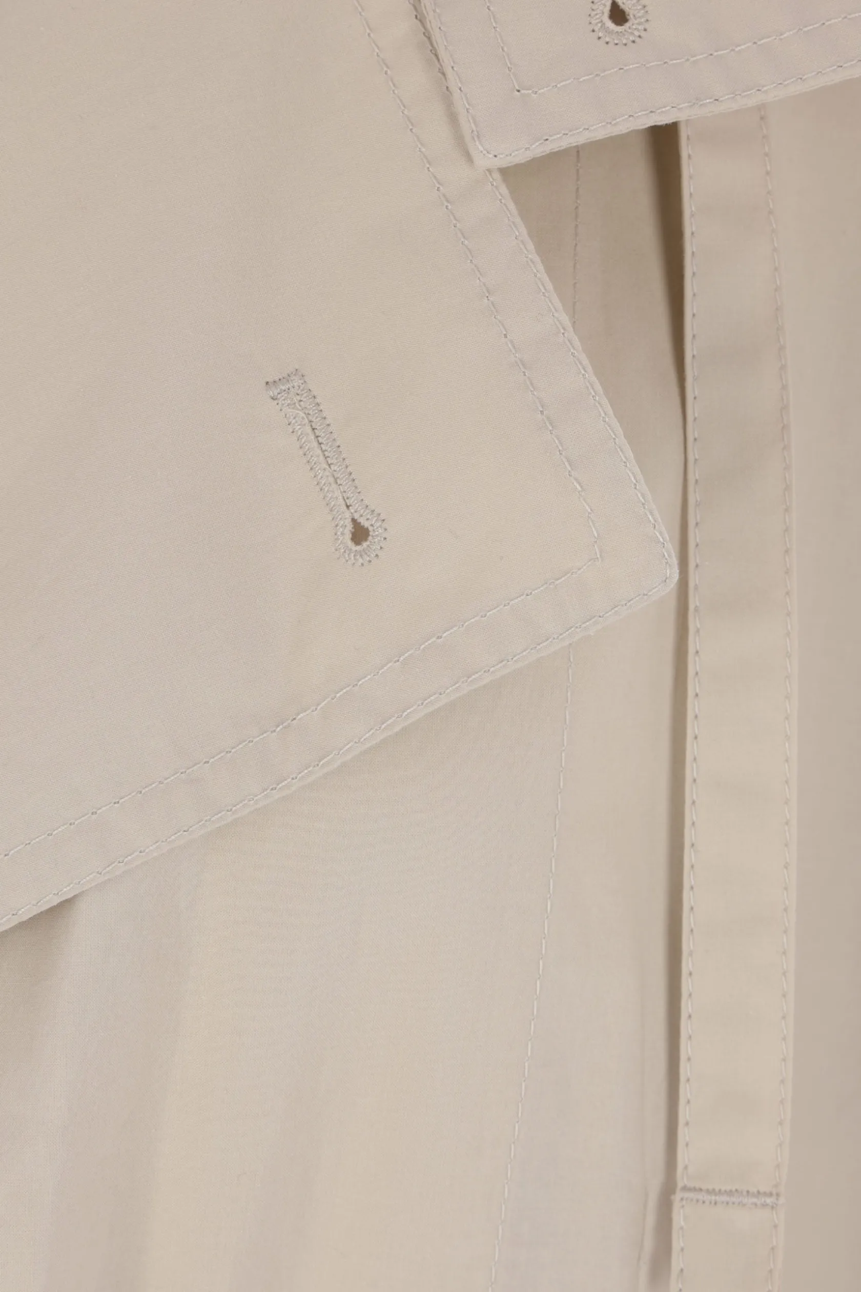 Capispalla>LEMAIRE trench con cappuccio in cotone leggero Marrone