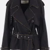 Capispalla>DRIES VAN NOTEN trench corto Risto in cotone Nero