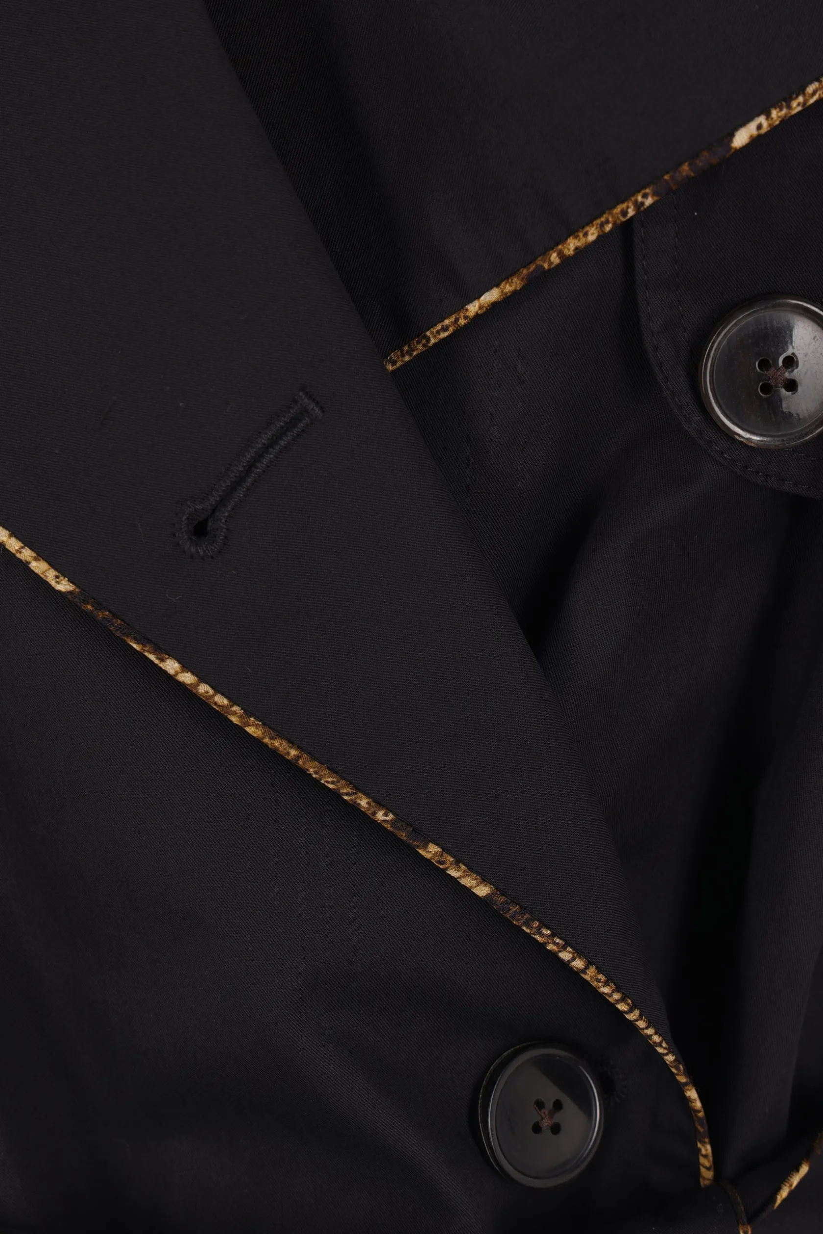 Capispalla>DRIES VAN NOTEN trench corto Risto in cotone Nero