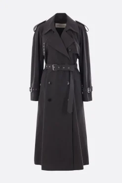 Capispalla>DRIES VAN NOTEN trench doppiopetto Risto in cotone Grigio