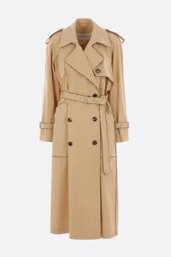 Capispalla>DRIES VAN NOTEN trench doppiopetto Risto in cotone Neutro
