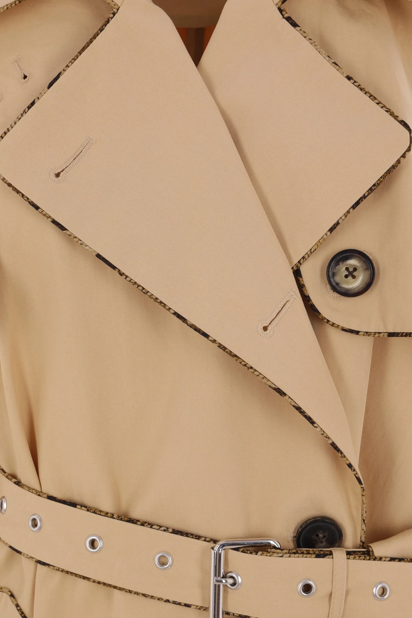 Capispalla>DRIES VAN NOTEN trench doppiopetto Risto in cotone Neutro