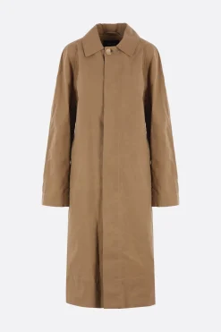 Capispalla>SIMONE ROCHA trench in cotone con ricamo Daisy Grigio