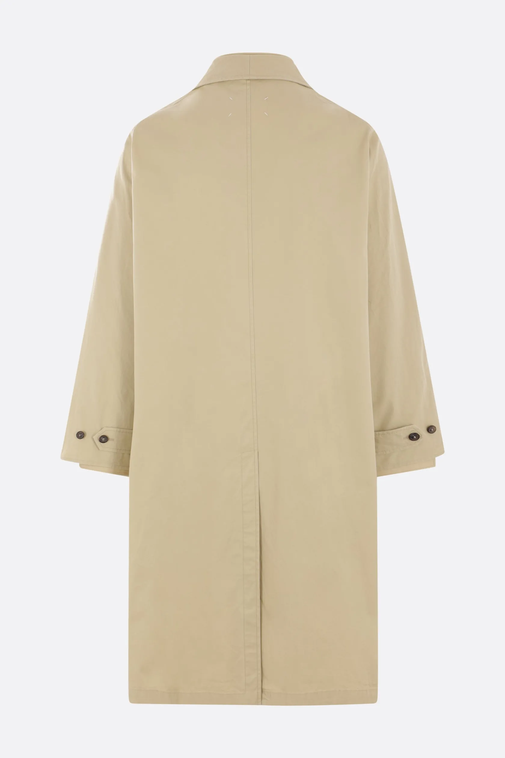 Capispalla>MAISON MARGIELA trench in gabardine con inserto a camicia Neutro