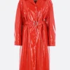 Capispalla>JIL SANDER trench in lino resinato Rosso