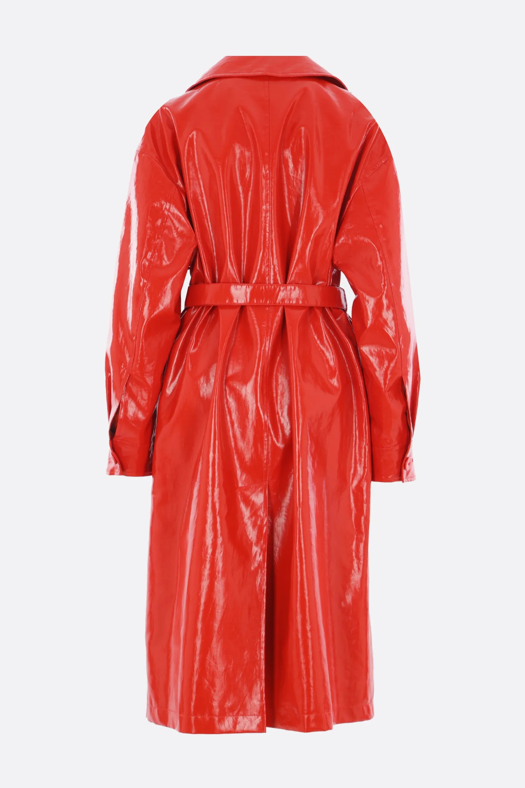 Capispalla>JIL SANDER trench in lino resinato Rosso