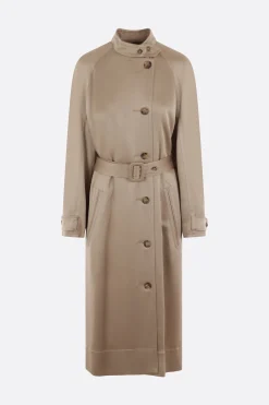 Capispalla>10 CORSO COMO trench monopetto in envers satin Neutro