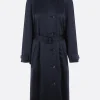Capispalla>10 CORSO COMO trench monopetto in envers satin Blu