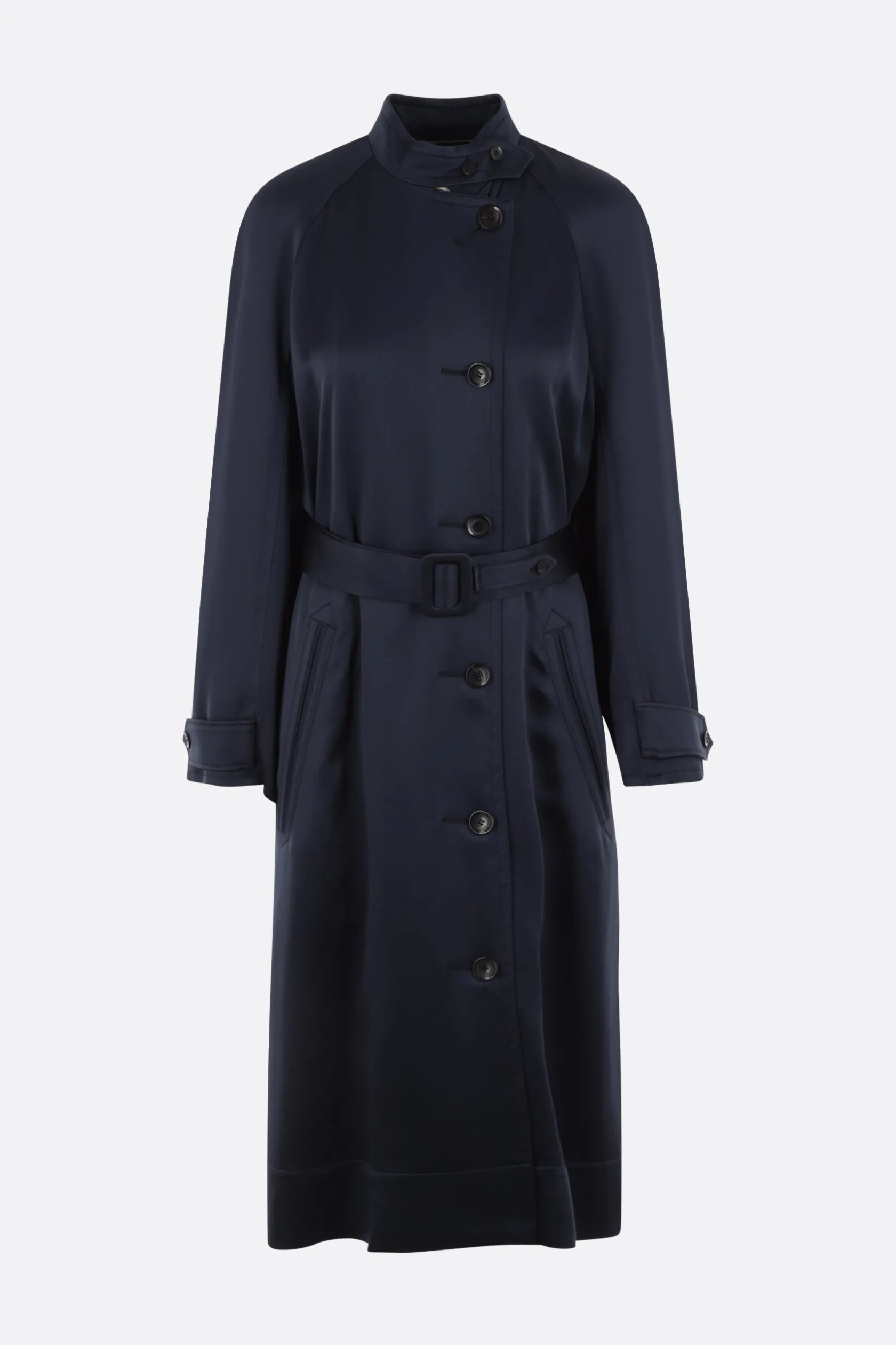 Capispalla>10 CORSO COMO trench monopetto in envers satin Blu