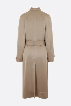 Capispalla>10 CORSO COMO trench monopetto in envers satin Neutro