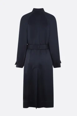Capispalla>10 CORSO COMO trench monopetto in envers satin Blu
