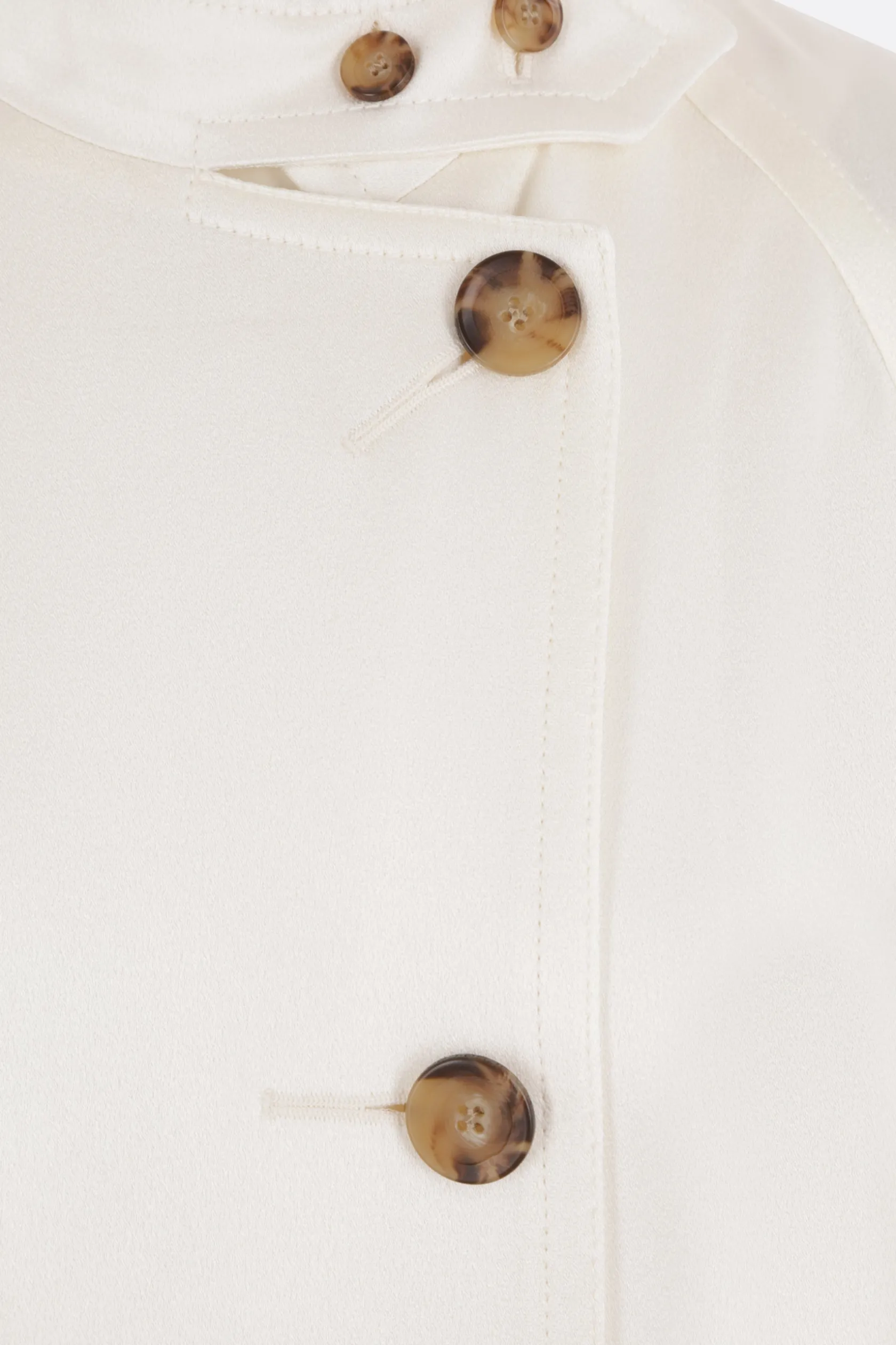 Capispalla>10 CORSO COMO trench monopetto in envers satin Bianco