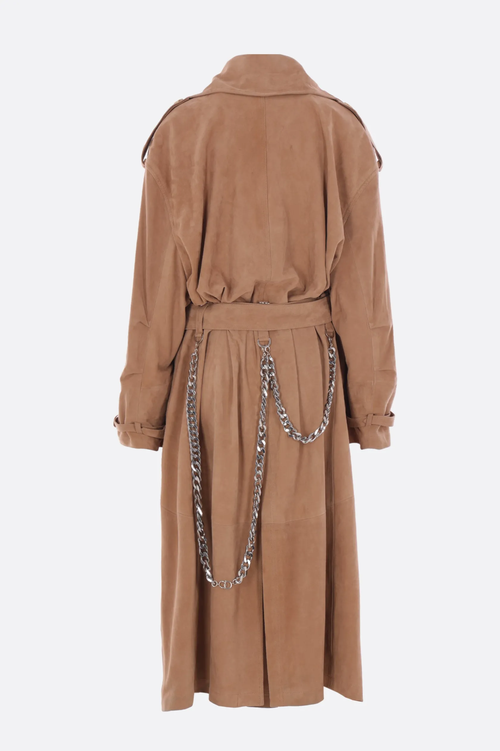 Capispalla>NICCOLÒ PASQUALETTI trench oversize Cavo in suede Marrone