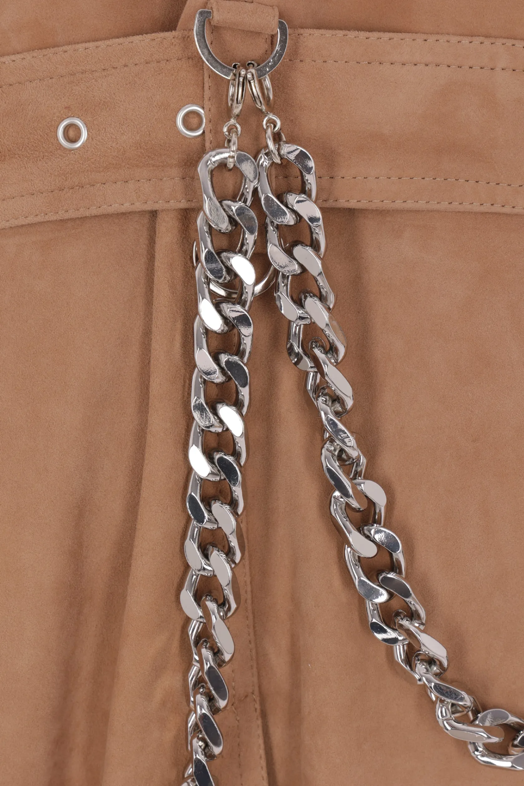 Capispalla>NICCOLÒ PASQUALETTI trench oversize Cavo in suede Marrone