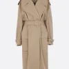 Capispalla>NICCOLÒ PASQUALETTI trench oversize Cavo in twill Neutro