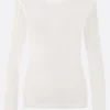 Topwear>YOHJI YAMAMOTO t-shirt a maniche lunghe in cotone Bianco