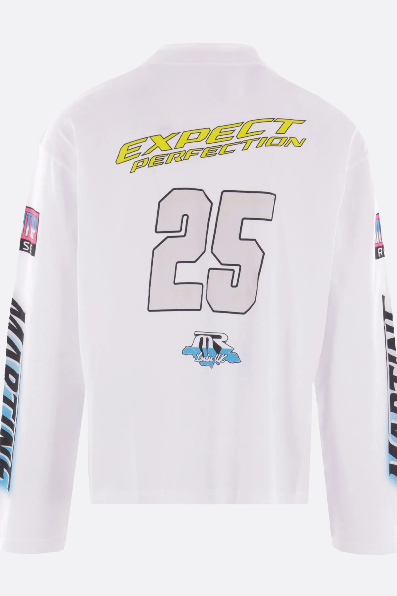 Topwear>MARTINE ROSE t-shirt a maniche lunghe in jersey Bianco