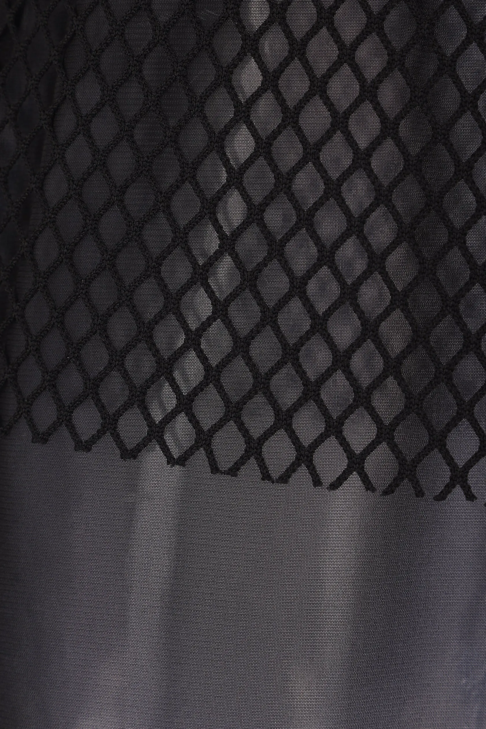 Topwear>COMME DES GARÇONS COMME des GARÇONS t-shirt a maniche lunghe in jersey e rete Nero