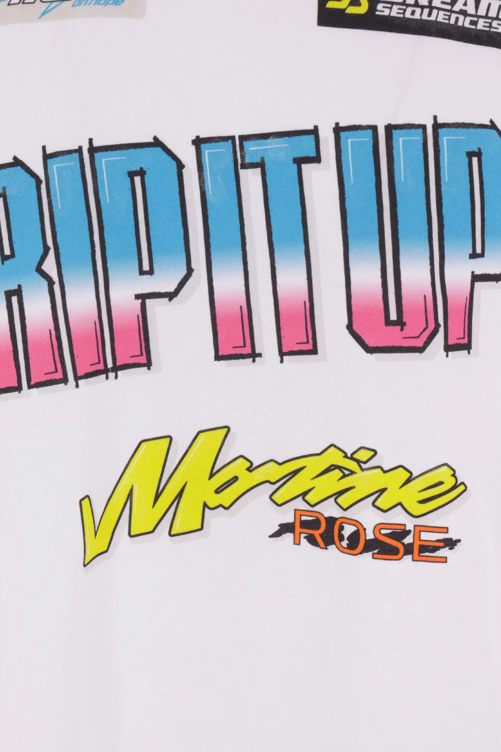Topwear>MARTINE ROSE t-shirt a maniche lunghe in jersey Bianco