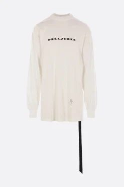 Topwear>RICK OWENS DRKSHDW t-shirt a maniche lunghe Jumbo in cotone Bianco