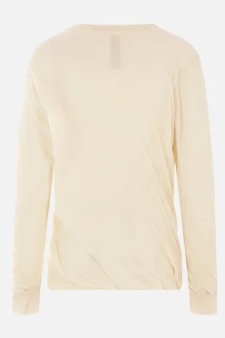 Topwear>RICK OWENS t-shirt a maniche lunghe Jumbo Double in cotone Neutro