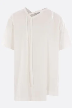 Topwear>YOHJI YAMAMOTO t-shirt asimmetrica in cotone Bianco