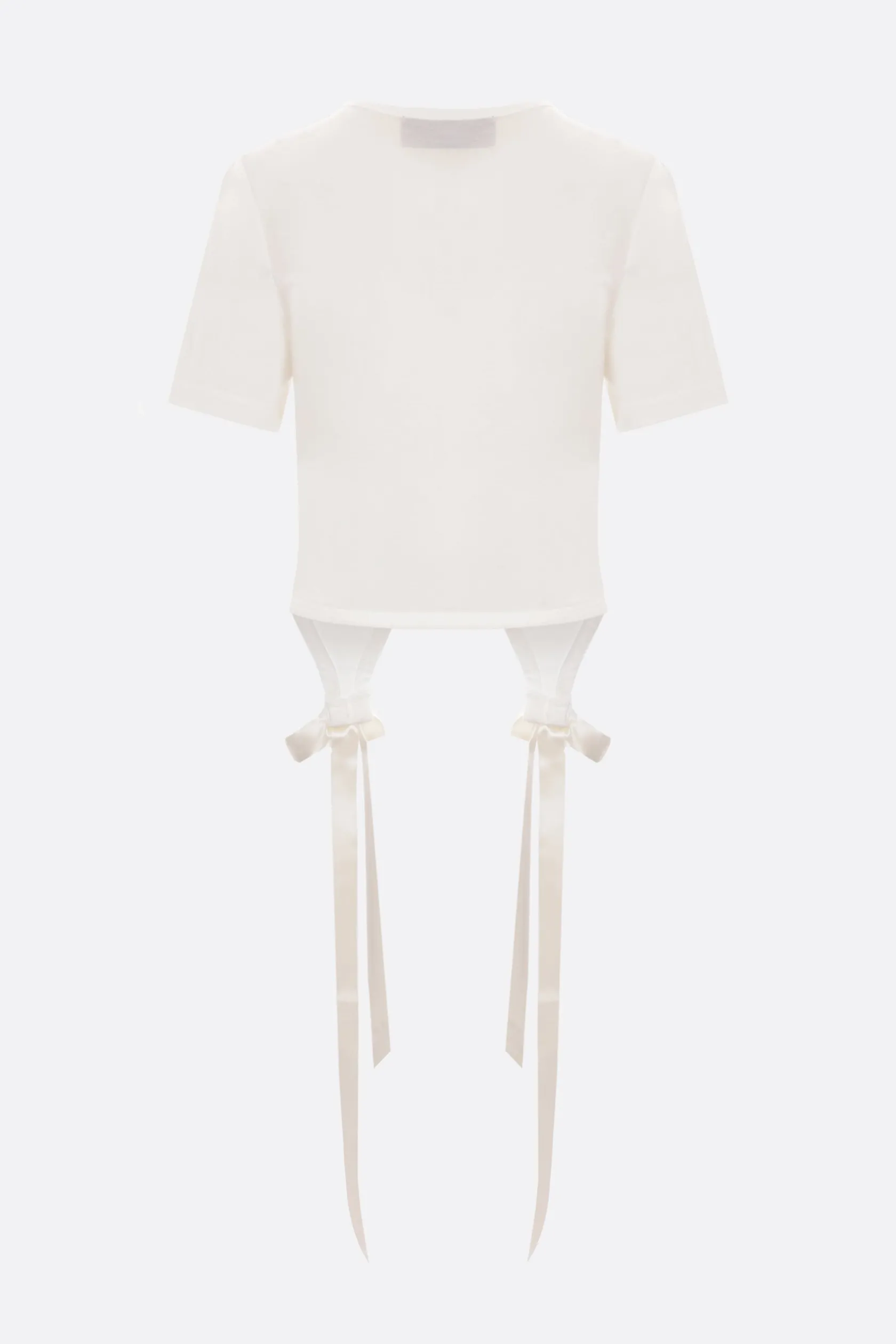 Topwear>SIMONE ROCHA t-shirt Bow Tail in jersey Bianco
