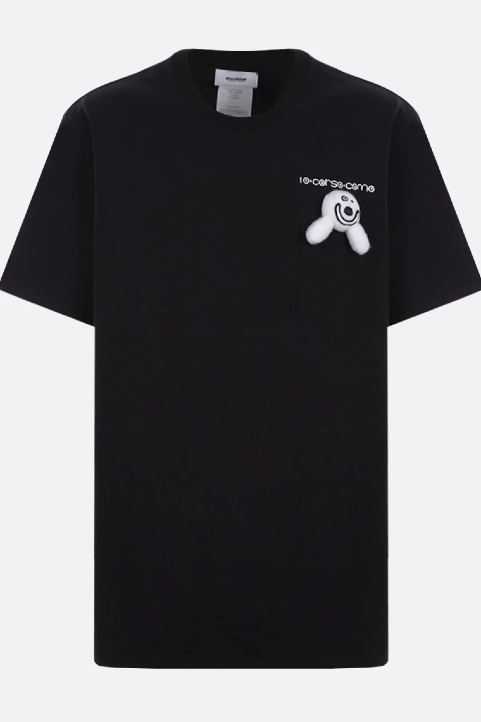 Topwear>DOUBLET X 10 CORSO COMO t-shirt 10CC Smiley in cotone Nero