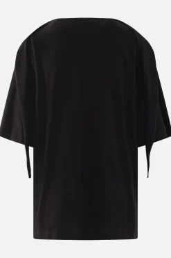 Topwear>LEMAIRE t-shirt Foulard in jersey Nero