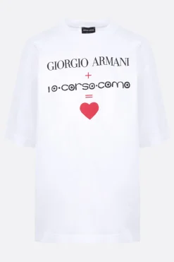 Topwear>GIORGIO ARMANI - 10 CORSO COMO t-shirt in cotone Bianco