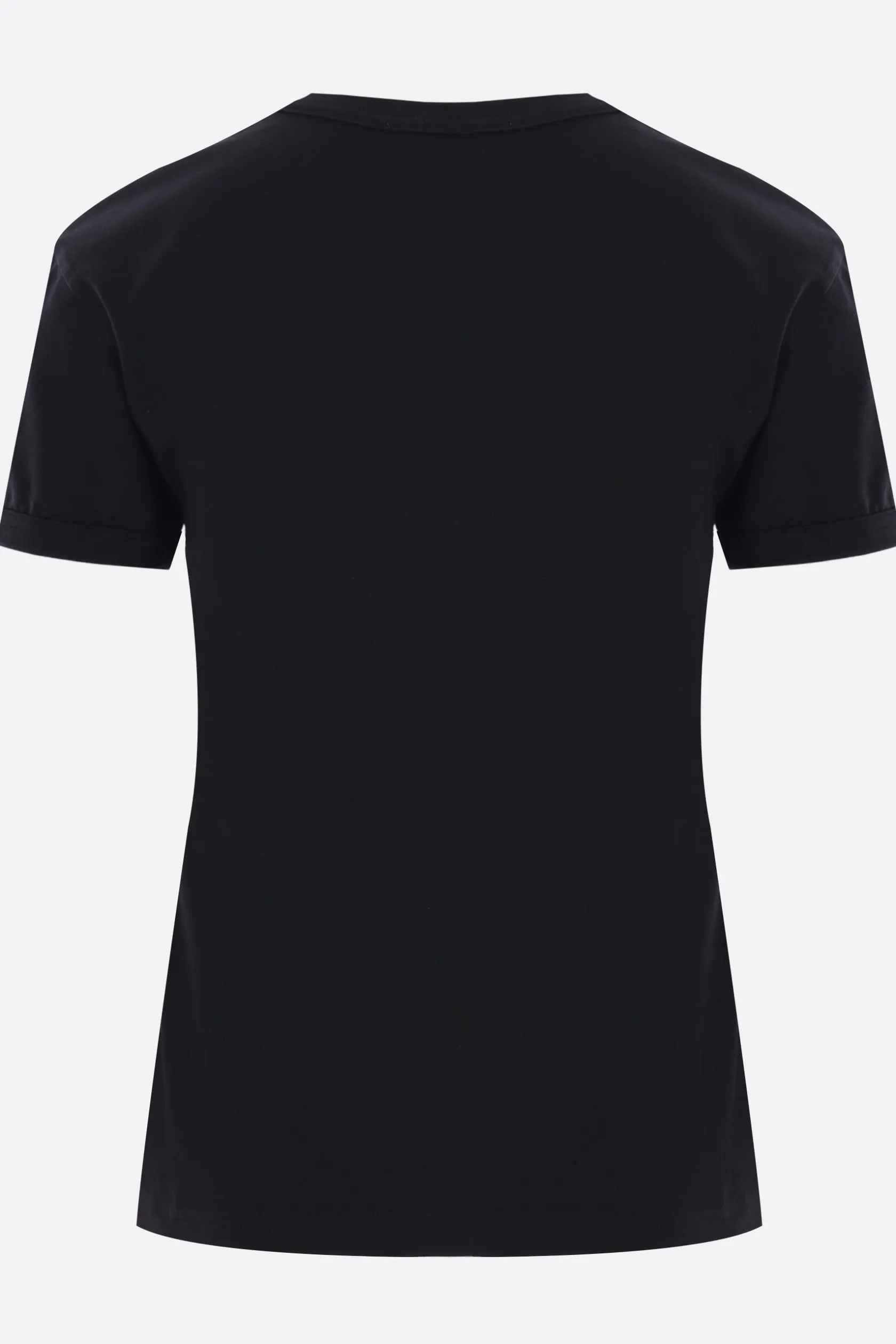 Topwear>ACNE STUDIOS t-shirt in cotone con ricamo logo Nero