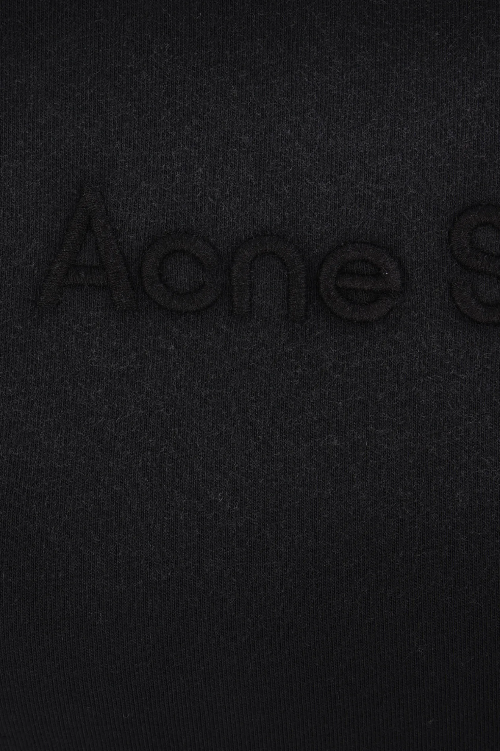 Topwear>ACNE STUDIOS t-shirt in cotone con ricamo logo Nero