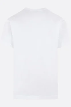 Topwear>COMME DES GARÇONS PLAY t-shirt in cotone in cotone patch Heart Bianco