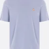 Topwear>MAISON KITSUNÉ t-shirt in cotone patch Chillax Fox Blu