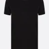 Topwear>MONCLER t-shirt in cotone patch logo Nero