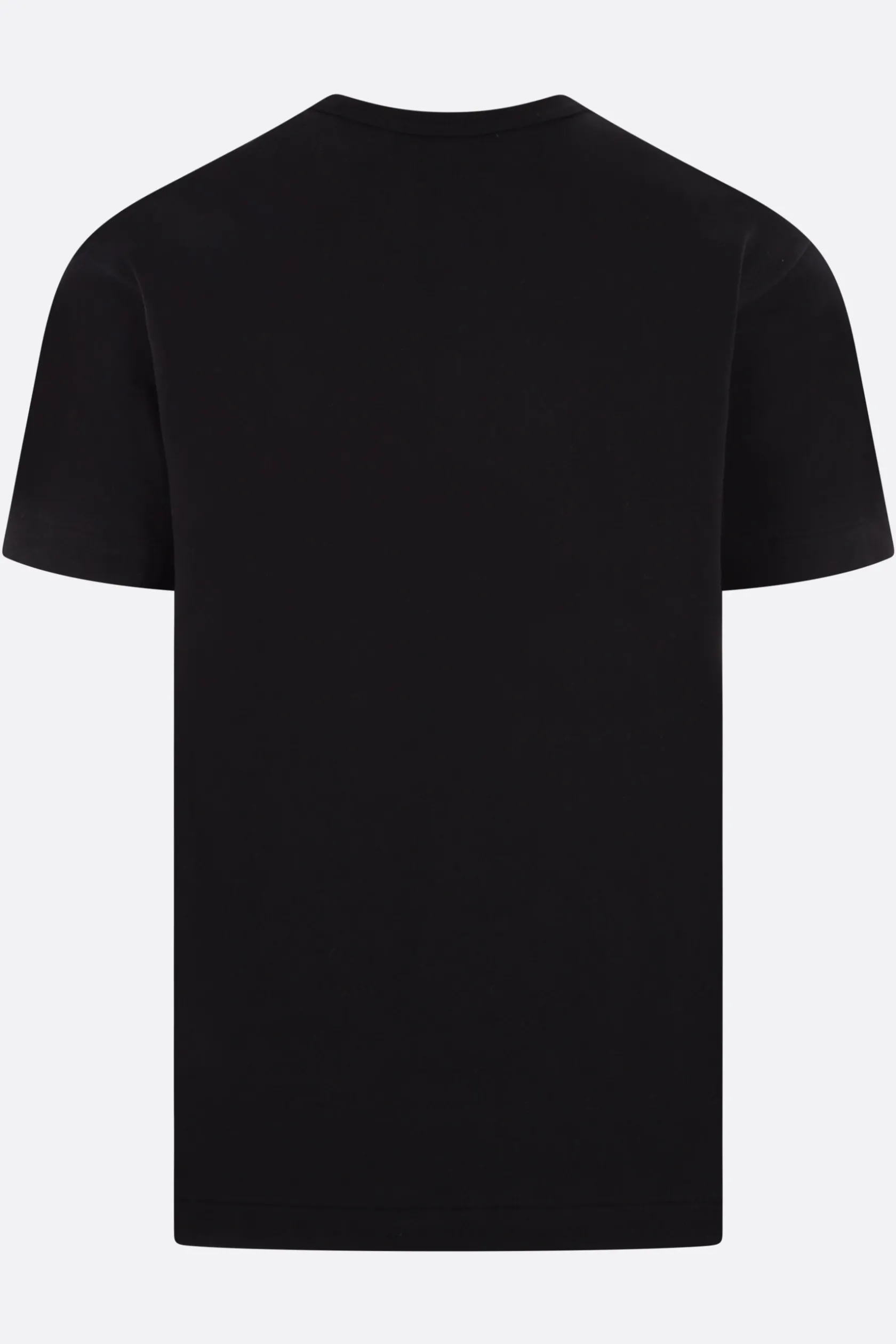 Topwear>COMME DES GARÇONS PLAY t-shirt in cotone patch logo Heart lamé Nero