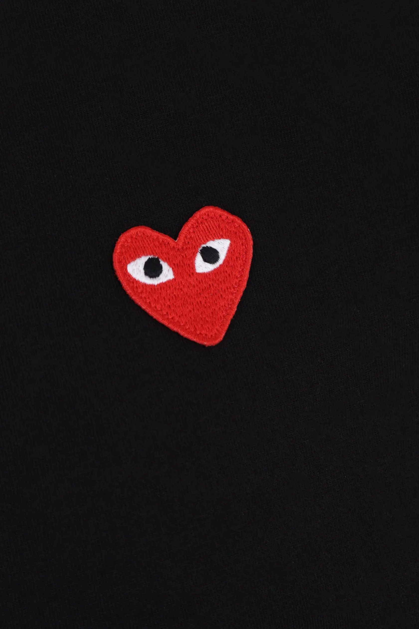 Topwear>COMME DES GARÇONS PLAY t-shirt in cotone patch logo Heart Nero