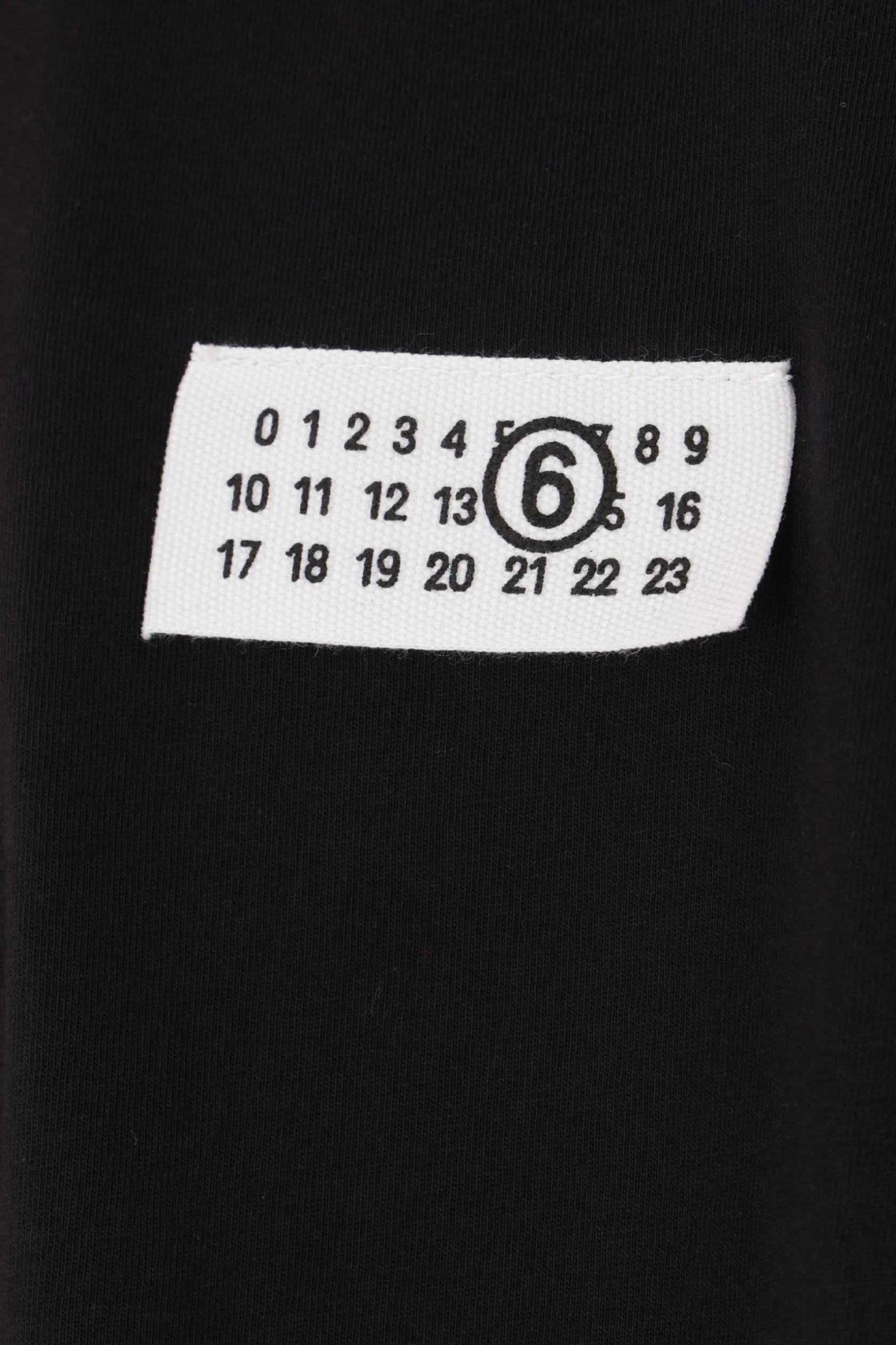 Topwear>MM6 t-shirt in cotone patch logo numerico Nero