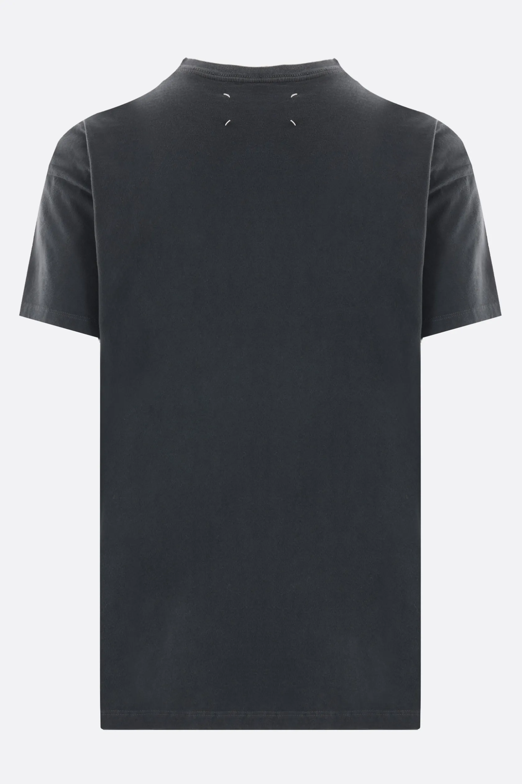 Topwear>MAISON MARGIELA t-shirt in cotone ricamo logo Nero