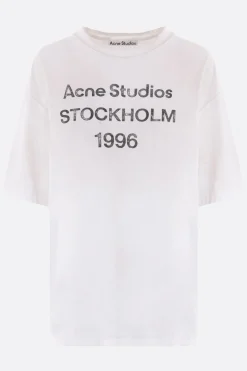 Topwear>ACNE STUDIOS t-shirt in cotone stampa 1996 Bianco