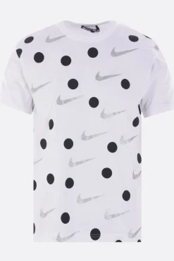 Topwear>BLACK COMME des GARÇONS t-shirt in cotone stampa grafica Bianco
