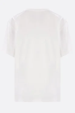 Topwear>MM6 t-shirt in cotone stampa giornalistica Bianco
