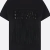 Topwear>MM6 t-shirt in cotone stampa logo numerico Nero