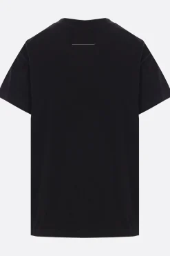 Topwear>MM6 t-shirt in cotone stampa logo numerico Nero